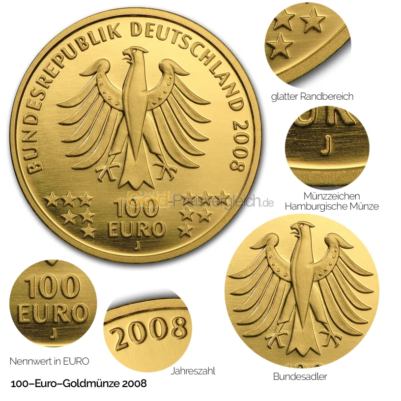100 Euro Goldmunzen Deutschland Goldeuro Brd Preisvergleich