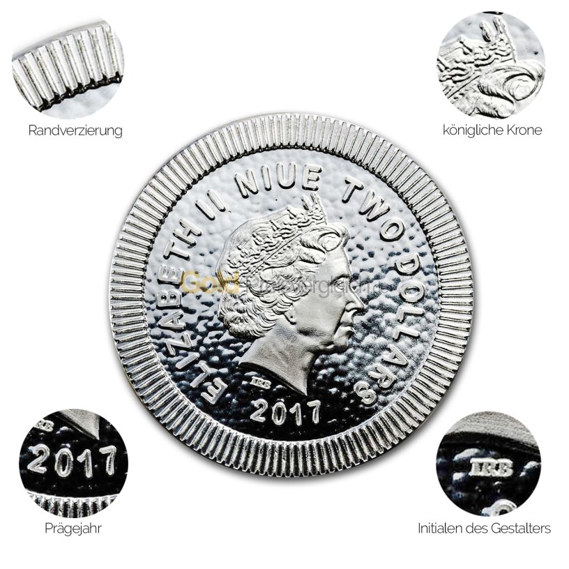 Silbermünze Eule von Athen - Details des Avers