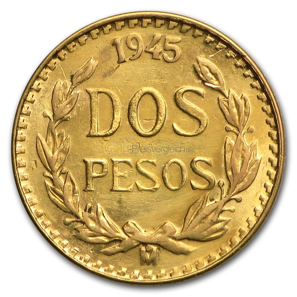 Estados Unidos Mexicanos M nze Gold 1945 Mexico 2 Pesos 1945 Gunstig 