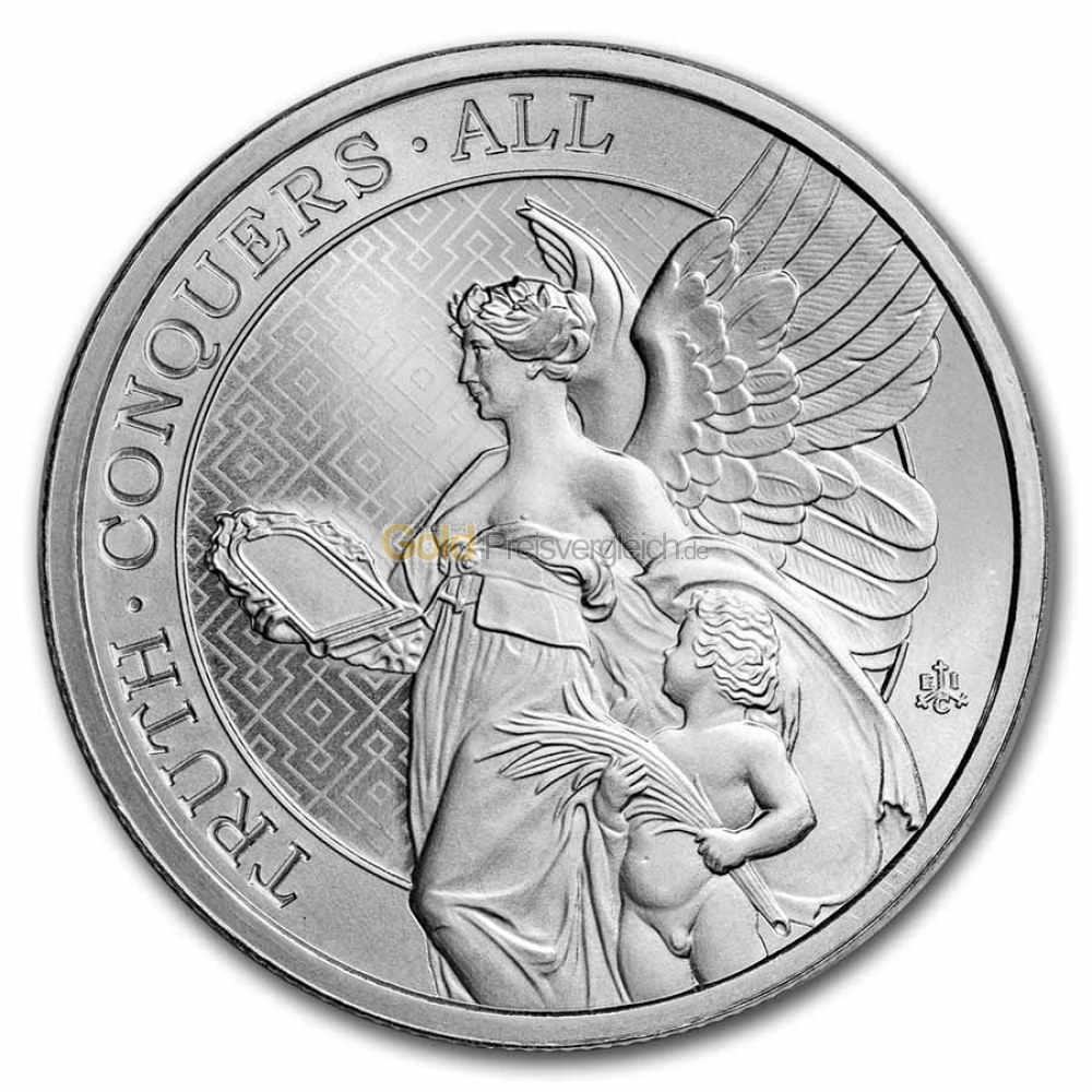 Preisvergleich: Silbermünze günstig The Virtues kaufen Silbermünzen Queen\'s