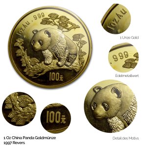 China Panda Gold 1997