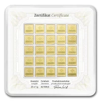 Multicard 25 x 1g Gold Tafelbarren kaufen | Goldtafel kaufen bei Gold-Preisvergleich.de