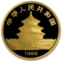 China Panda Gold Avers 1986