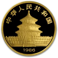 China Panda Gold Avers 1986