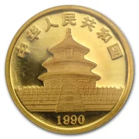 China Panda Gold Avers 1990