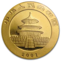 China Panda Gold Avers 2001