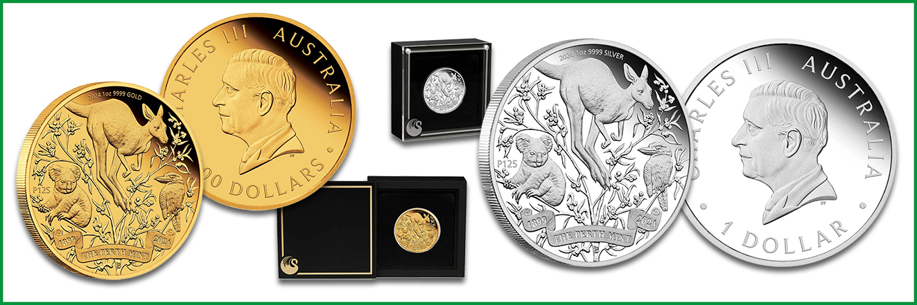 Gold- und Silbermünze auf Polierter Platte für Sammler in begrenzter Stückzahl