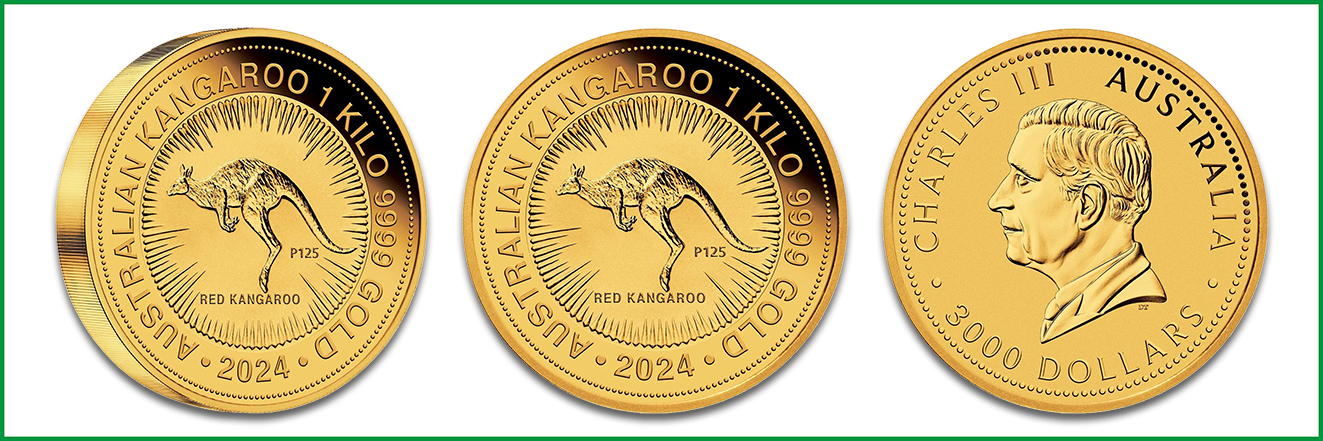 Goldmünze Red Kangaroo 2024 zu 1000 Gramm