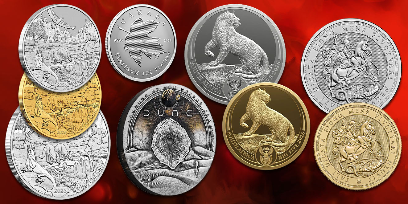 Neuerscheinungen Münzen Gold, Silber und Platin Mai 2026