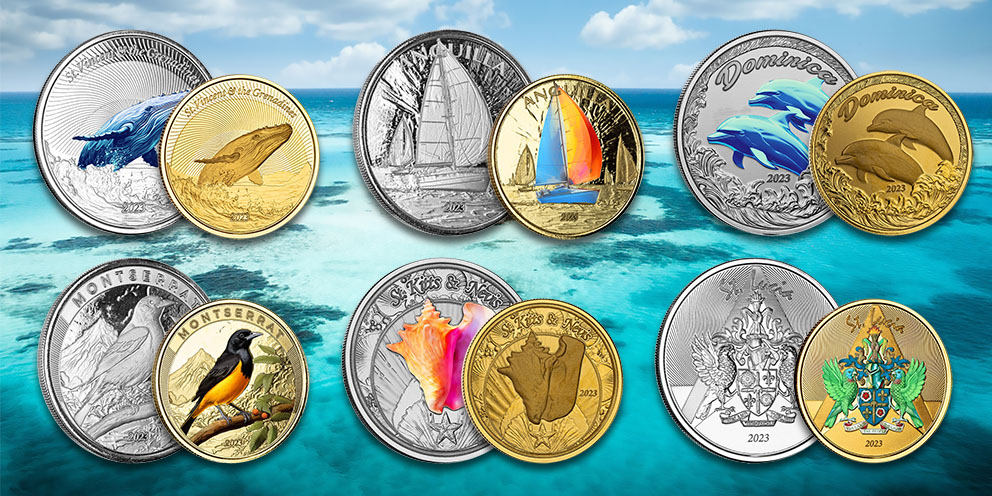 Münzserie Eastern Caribbean 8 mit neuen attraktiven Motiven