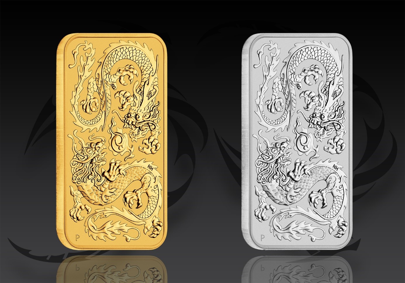 Neue Gold- und Silbermünze Dragon Rectangle 2020