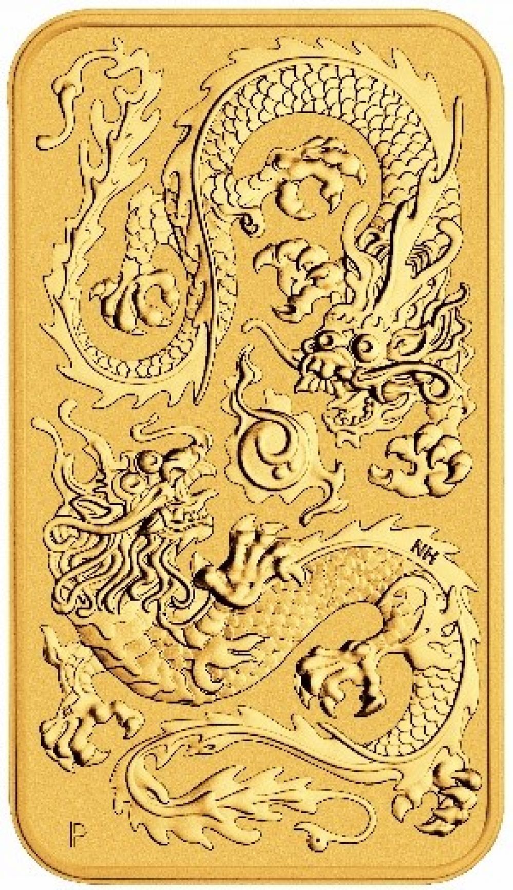 Neue Gold und Silbermünze Dragon Rectangle 2020