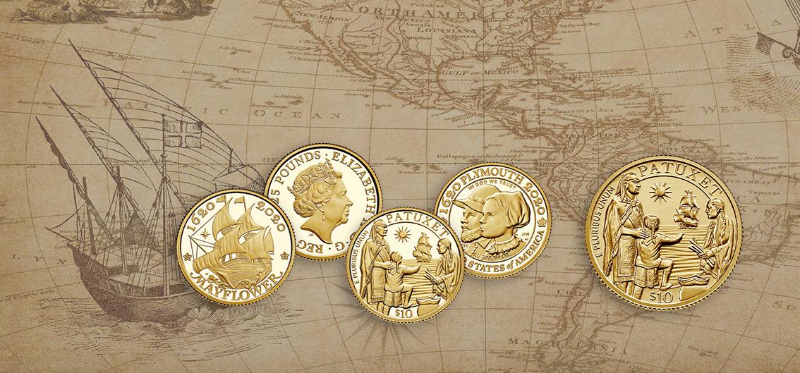 Neue Sammlermünzen: 400 Jahre Überfahrt der Mayflower