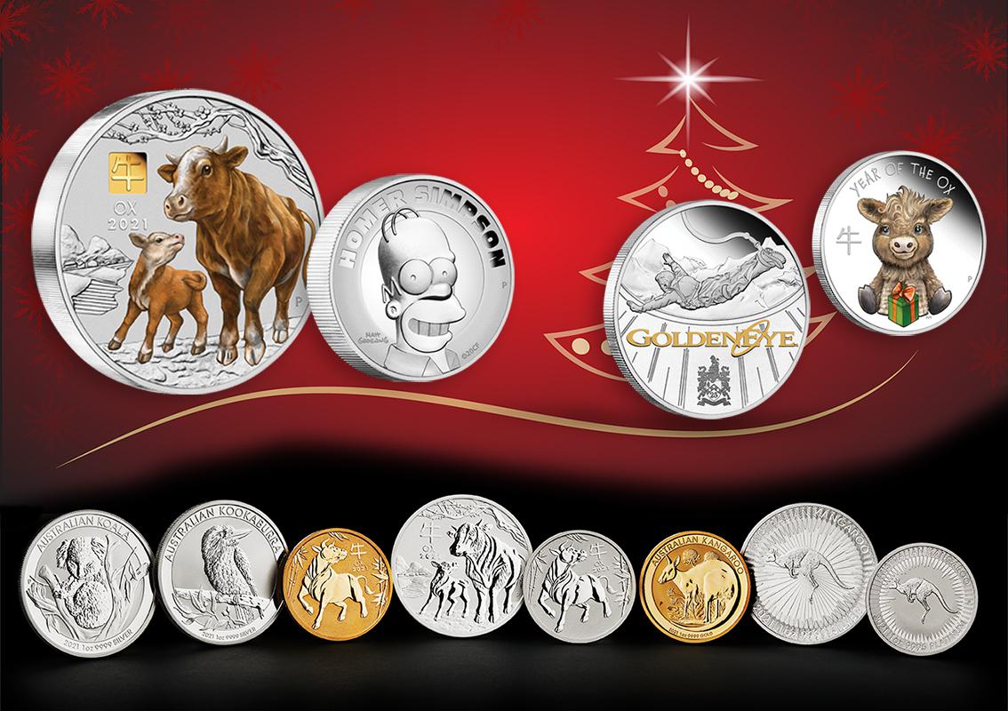 Weihnachtsgeschenke aus Gold und Silber für Anleger oder Sammler