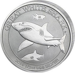 Silber Great White Shark